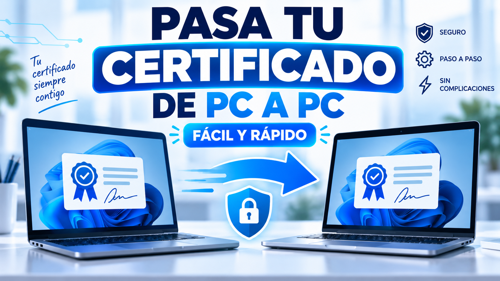 Pasar certificado digital de un PC a otro
